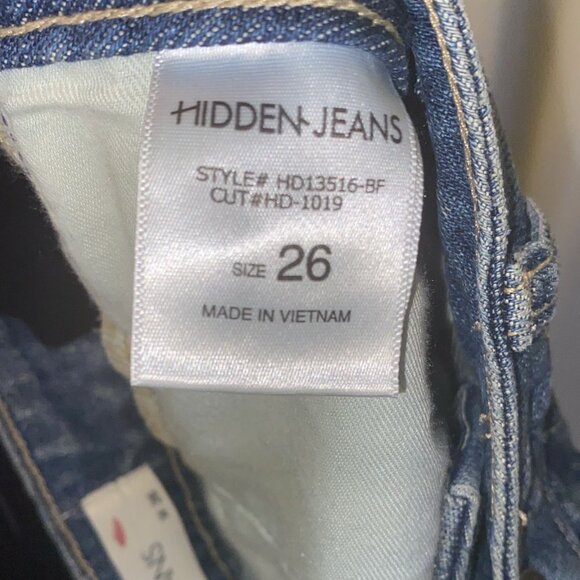 Hidden Jeans Raw Hem Distressed Patched - Picture 4 of 8